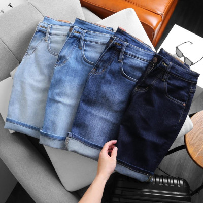 Quần Đũi Nam Wash Thoitrang24h Short Jean Nam Phom Xuông Bạc Không Co Dãn Rất Bền Màu