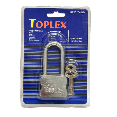 Ổ khóa TOPLEX an toàn, chống chìa giả, chất liệu hợp kim thép, lõi hợp kim đồng.