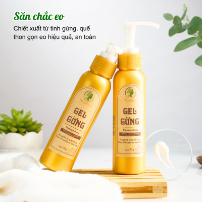 Bộ đánh tan mỡ bụng lâu năm Wonmom ( 1 Gel gừng giảm eo + 1 Gen nịt bụng )