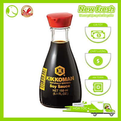 [GIAO NHANH HCM] Nước Tương Nhật Bản Kikkoman Lên Men Tự Nhiên - Chai 150ml
