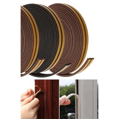 { Hàng tốt } 6M Ron, Gioăng cao su chữ E chống ồn, ngăn Bụi sợi đơn hoặc kép cửa Sổ (Trendycar) 