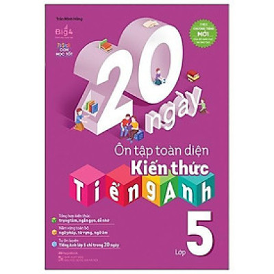 Sách - 20 Ngày Ôn Tập Toàn Diện Kiến Thức Tiếng Anh Lớp 5 - Megabook