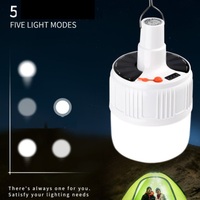 Đèn tích điện 100W 24 Led Sạc tích điện thông minh, Đèn sạc năng lượng mặt trời GD406-Dentichdien