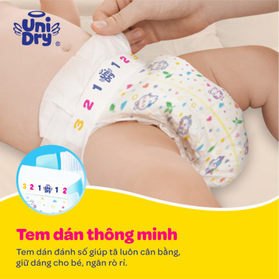 Tã dán em bé Siêu khô thoáng gói Jumbo Unidry G6X size XL-38 miếng