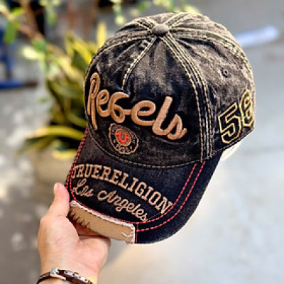 Nón kết, mũ lưỡi trai Ông địa Rebels vải jeans form chuẩn siêu đẹp (Ảnh thật)