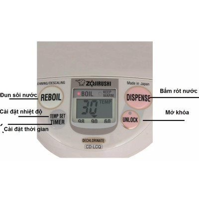  Bình thủy điện Zojirushi CD-LCQ50-TK dung tích 5L  hàng chính hãng