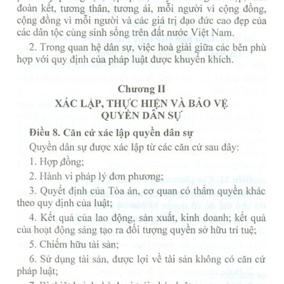 Bộ Luật Dân Sự  Nước Cộng Hòa Xã Hội Chủ Nghĩa Việt Nam (Có Hiệu Lực Thi Hành Từ Ngày 01/01/2017)