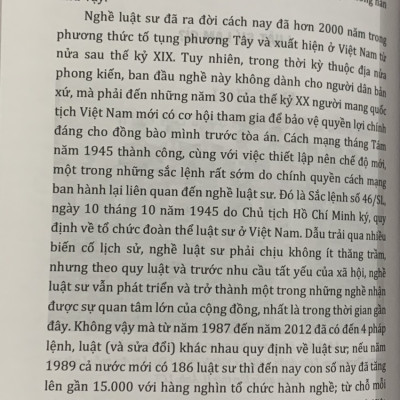Luật Sư và Nghề Luật Sư Ở Việt Nam