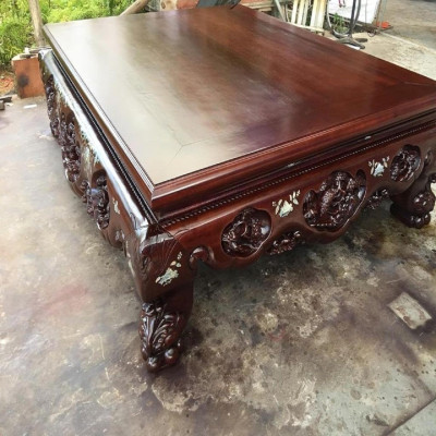 Sập Nằm Ba Bông Khảm Trai Gỗ Gụ