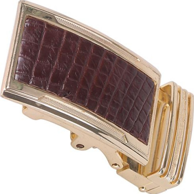 Đầu Khóa Da Cá Sấu 4 Phân Đầu Vàng Huy Hoàng HT9222 - Nâu Đất