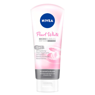 Sữa rửa mặt NIVEA Pearl White Đất Sét giúp trắng da ngọc trai (100g) - 81273