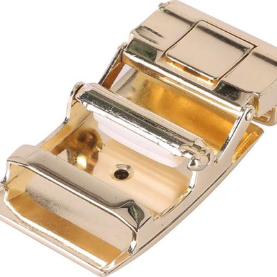 Đầu Khóa Da Cá Sấu 4 Phân Đầu Vàng Huy Hoàng HT9222 - Nâu Đất