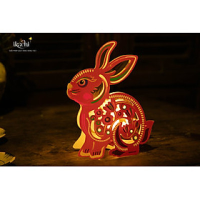 Lồng đèn Trung Thu - Lồng đèn trang trí "Ký ức tuổi thơ" hình Thỏ size 30cm