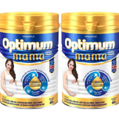 BỘ 2 LON SỮA BỘT VINAMILK OPTIMUM MAMA GOLD- HỘP THIẾC 400G