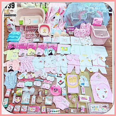 Đồ sơ sinh,Combo sơ sinh đầy đủ cho mẹ và bé trai gái mã V39,sét đi sinh bé gái