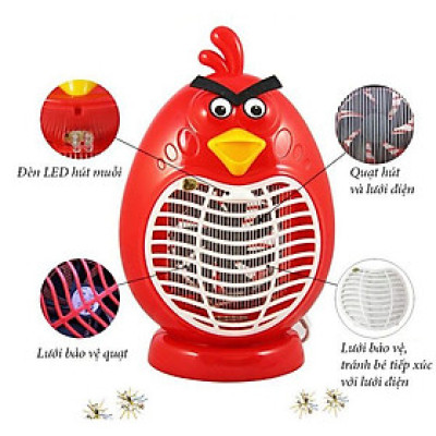 Máy bắt muỗi và côn trùng gia đình hình thú kiêm đèn ngủ để bàn, dây cắm điện phù hợp với mọi ổ điện gia đình - Hàng chính hãng