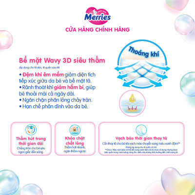 Tã/bỉm dán Merries size L - 48 miếng (dành cho bé từ 9 - 14kg)