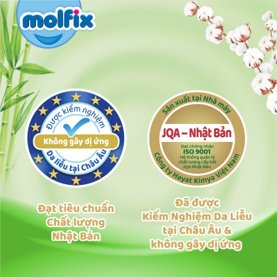 Tã/bỉm dán Molfix Thiên nhiên Jumbo L (9kg - 13kg) - Gói 40+6 miếng