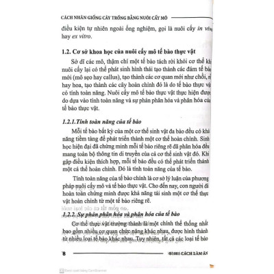 Sách - Cách Nhân Giống Cây Trồng Bằng Nuôi Cấy Mô - Công Nghệ Nhân Giống Hiệu Quả Cho Tương Lai - NXB Nông Nghiệp