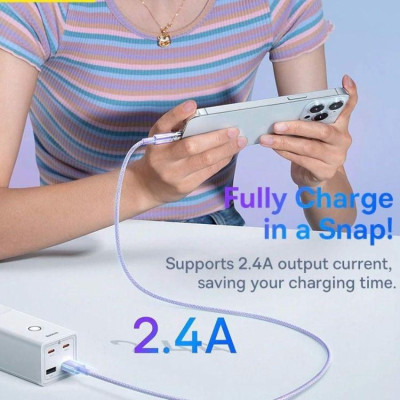 Cáp sạc nhanh tự ngắt Baseus Explorer Series 2 USB to iP 2.4A CATS- hàng chính hãng