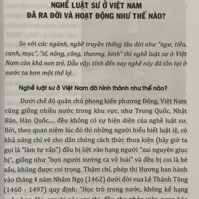 Luật Sư và Nghề Luật Sư Ở Việt Nam