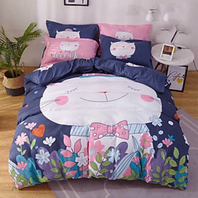 Bộ drap và vỏ chăn cotton Classic Kid VCK2016 ( 4 món )