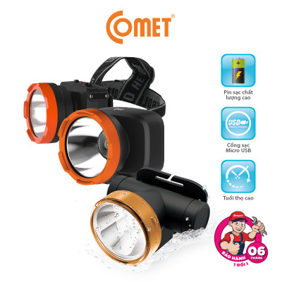 Đèn Pin Sạc Led Đội Đầu Comet đa năng bảo hành 6 tháng