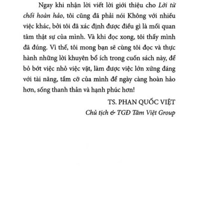 Lời Từ Chối Hoàn Hảo