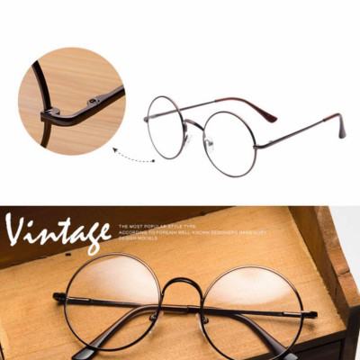 Gọng Kính xinh, Gọng Kính cận, Kính giả cận Mắt tròn Kim loại phong cách Hàn Quốc + tặng Tuavit Kính Xinh mini tiện lợi