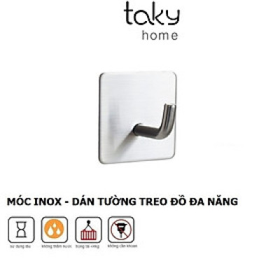 Móc Inox Treo Đồ Đa Năng Tiện Dụng, Móc Dán Tường Chịu Lực, Móc Dính Tường Treo Đồ Dùng Phòng Tắm, Khu Bếp, TakyHome 2005