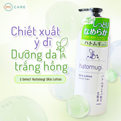 Nước Dưỡng Da S Select Chiết Xuất Hạt Ý Dĩ Hatomugi  Cấp Ẩm Dưỡng Da Trắng Hồng Nhật Bản 500ml