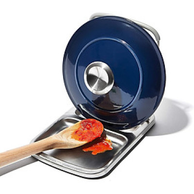Giá để vung nồi và dụng cụ nấu ăn 2 in 1 OXO Spoon Rest with Lid Holder Hàng chính hãng