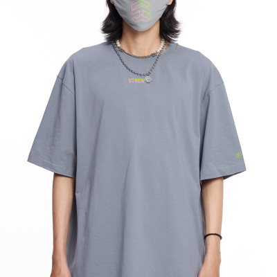 5THEWAY  /two-tone line/ BIG LOGO MASK in NEUTRAL GRAY aka Khẩu Trang Xám