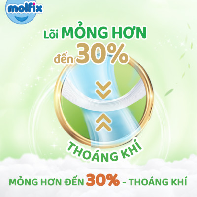 Tã/bỉm dán Molfix Thiên nhiên Super Jumbo M (6kg - 11kg) - Gói 76 miếng