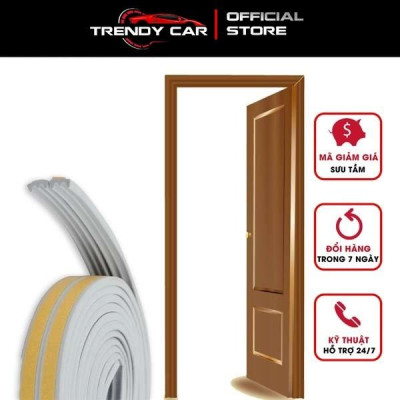 { Hàng tốt } 6M Ron, Gioăng cao su chữ E chống ồn, ngăn Bụi sợi đơn hoặc kép cửa Sổ (Trendycar) 