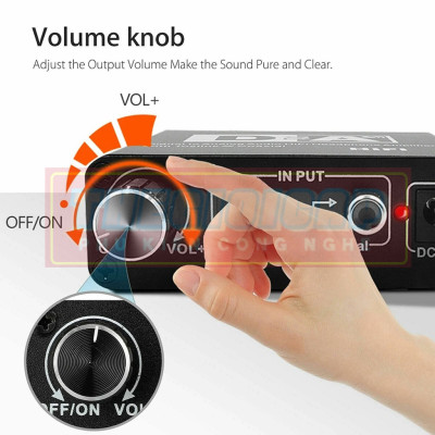 Hifi dac Amp Kỹ Thuật Số Sang Analog Bộ Chuyển Đổi Âm Thanh RCA 3.5 Mm Bộ Khuếch Đại Tai Nghe Toslink Quang Đồng Trục - Hàng Nhập Khẩu