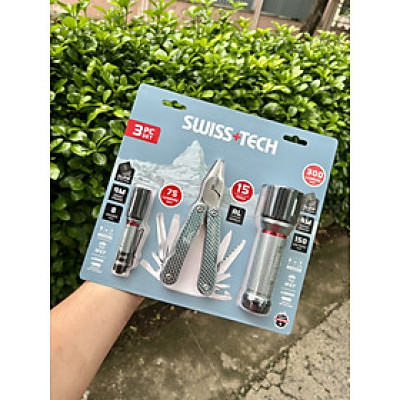 Bộ dụng cụ đa năng SWISS+TECH ST001256 : 15 trong 1, 2 đèn pin siêu sáng, đồng hành mọi lúc mọi nơi