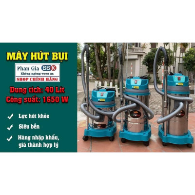 [chính hãƞg] Máy Hút Bụi công nghiệp Jetman 40L - 1650W Hút khô, Hút ướt Siêu khỏe, Mô tơ 100% Dây đồng, Bảo hành 1 năm