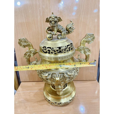 ĐỈNH ĐỒNG RÔNG PHƯỢNG CAO 42 cm nặng 5.7 kg chất liệu bằng đồng