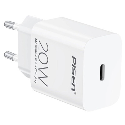 Củ Sạc Pisen Quick - Mr White USB-C 20W - Pisen TS-C135