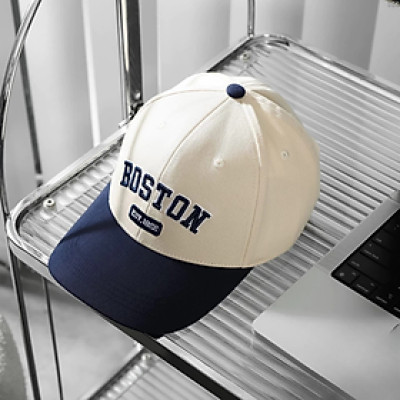 Nón kết, mũ lưỡi trai BOSTON phối vải Kaki đẹp Form chuẩn thời trang (Ảnh thật)