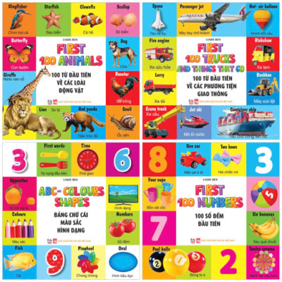 Sách - Bộ Sách 100 Từ Đầu Tiên Cho Bé (Bộ 4 Cuốn)