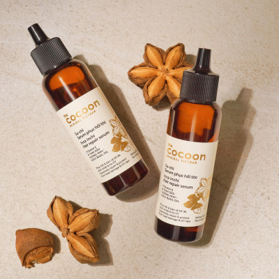 Combo Gel bí đao rửa mặt Cocoon 140ml + Serum Sa-Chi phục hồi tóc Cocoon 70ml