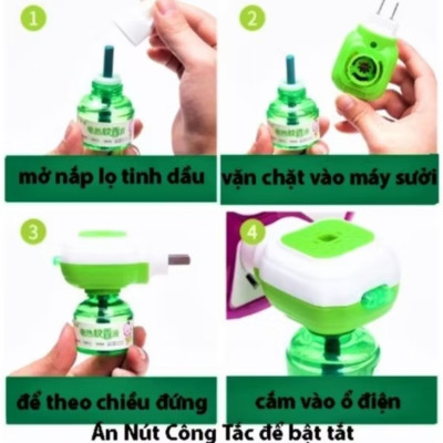 MÁY XÔNG TINH DẦU ĐUỔI MUỖI TẶNG LỌ TINH DẦU CAO CẤP