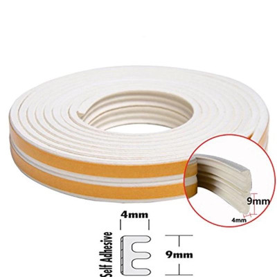 { Hàng tốt } 6M Ron, Gioăng cao su chữ E chống ồn, ngăn Bụi sợi đơn hoặc kép cửa Sổ (Trendycar) 