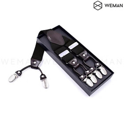 Suspender nam, Dây đai chữ Y bản 3,5cm đai 3 khóa chất liệu cao cấp WEMAN - SPD2201