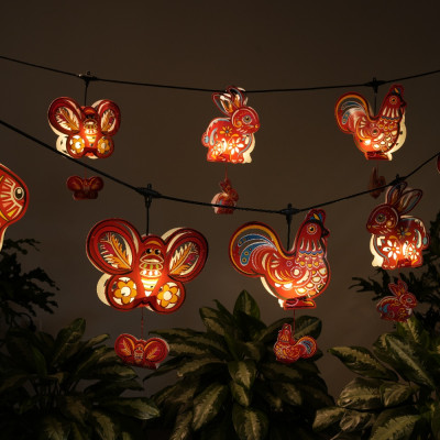 Set 4 chiếc Chụp đèn trang trí Ký ức xanh IKACHI - Trang trí nhà cửa, ban công