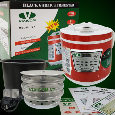 Máy làm tỏi đen VIAICOM V7 Đỏ - Công nghệ Nhật Bản - Hàng chính hãng