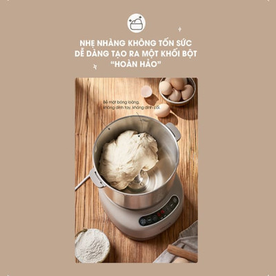 Máy Trộn Bột Ủ Bột Lên Men Tự Động BEAR HMJ-A70C1 Chống Dính Bột Dung Tích 7 Lít Công Suất 250 W - Bản Nội Địa
