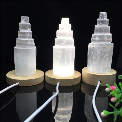 Tháp ĐÁ THANH TẨY SELENITE Loại đẹp Kết nối tâm linh Tăng cường Khuếch đại rung động